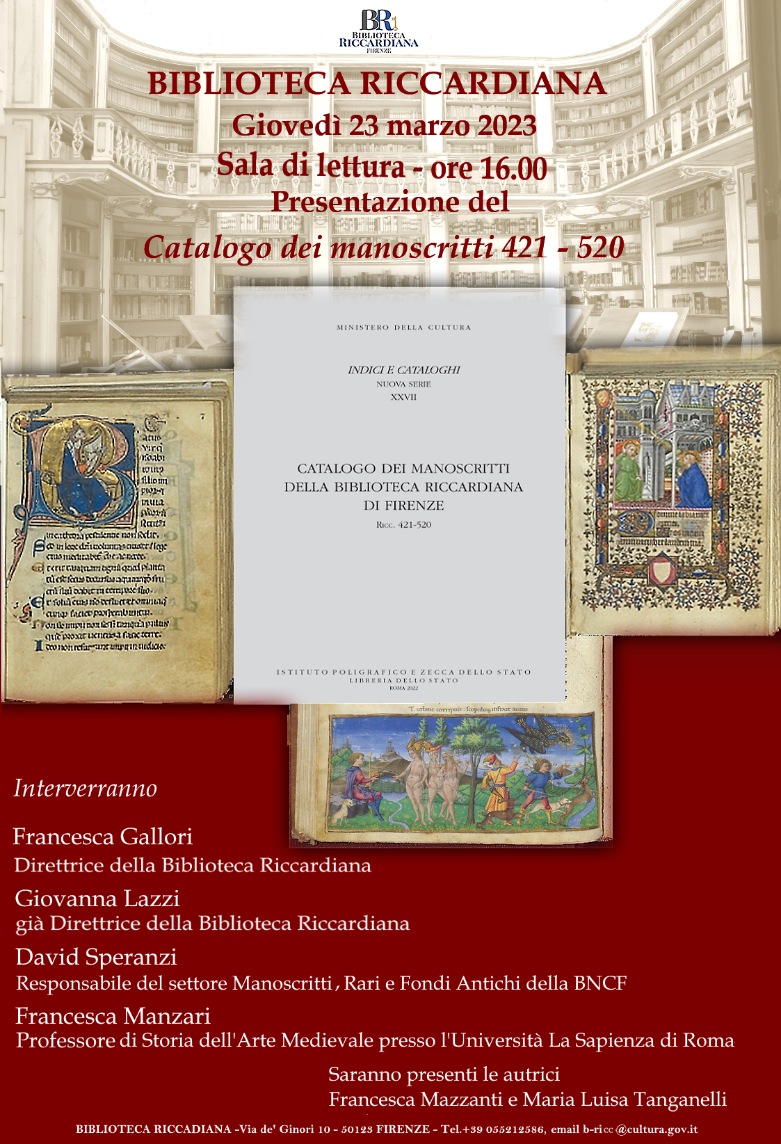 Catalogo dei manoscritti della Biblioteca Riccardiana: Ricc.421 - 520